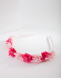 Kids Pink Floral Headband - link has visual effect only