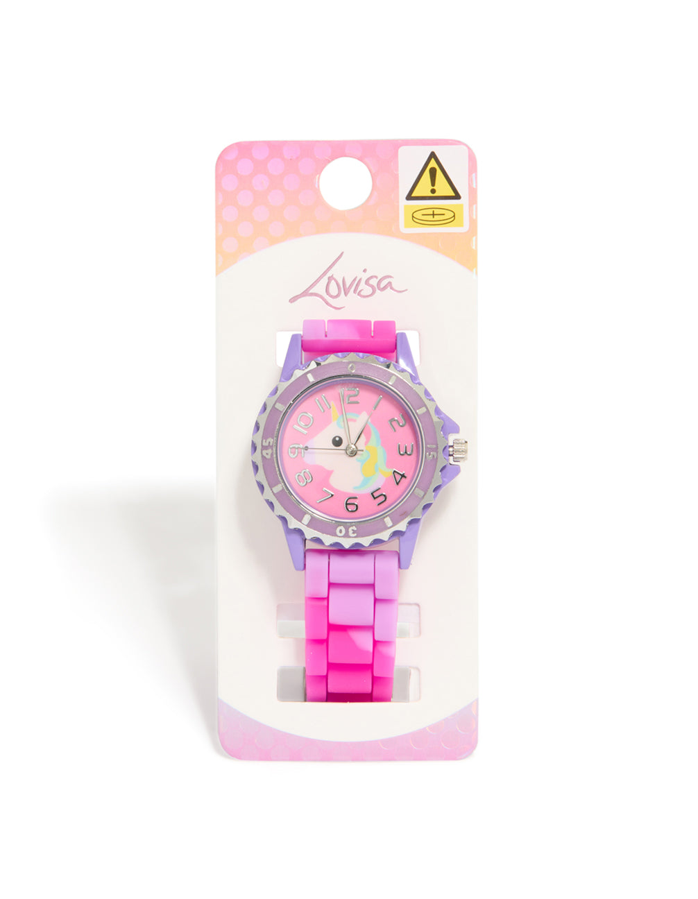 Kids Purple Unicorn Silicone Strap Watch