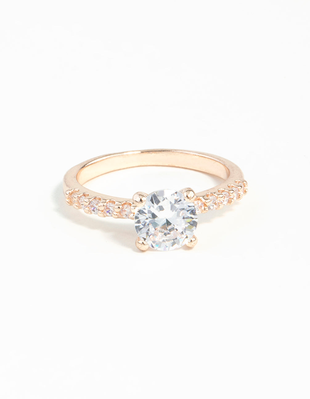 Rose Gold Diamante Engagement Ring