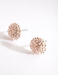 Rose Gold Crater Stud Earrings - link has visual effect only