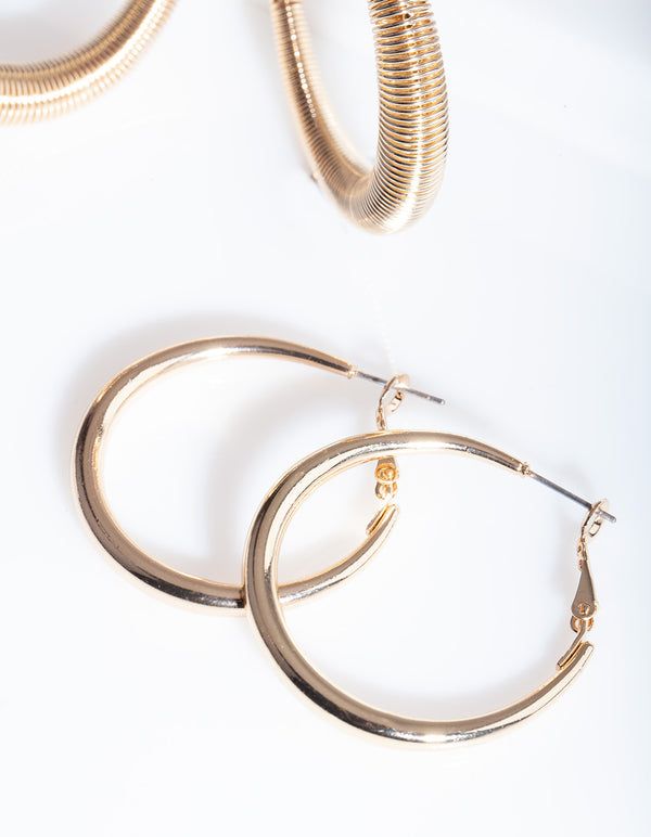Gold Spiral Hoop Pack