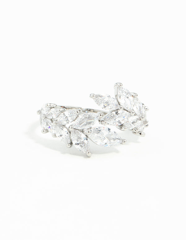 Cubic Zirconia Navette Wrap Ring