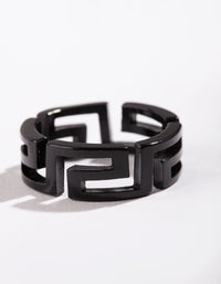 Black Cut-Out Design Ring - link has visual effect only