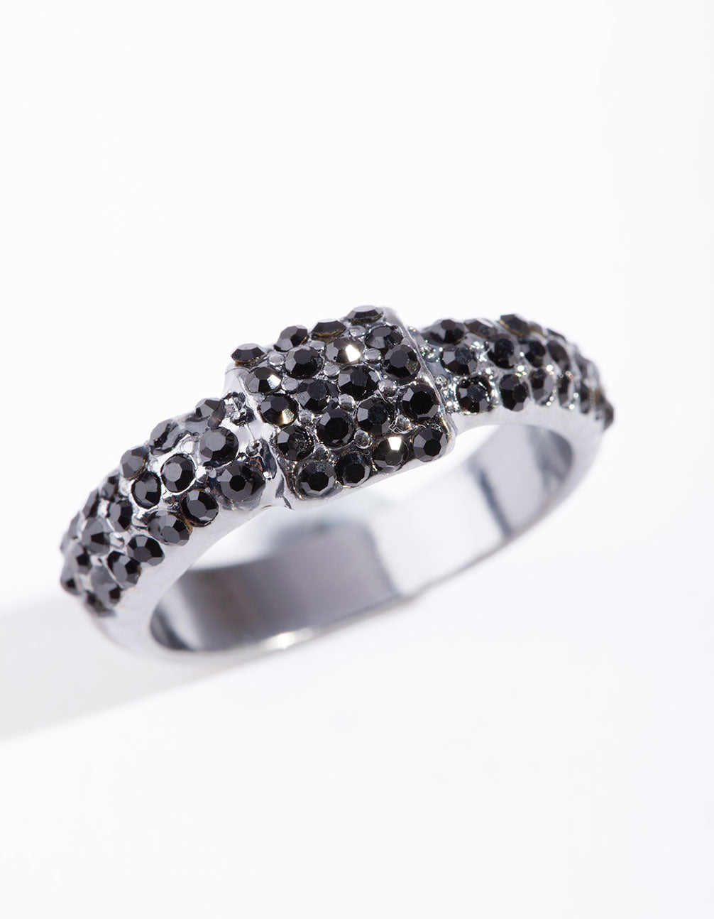Gunmetal Bling Wrap Ring