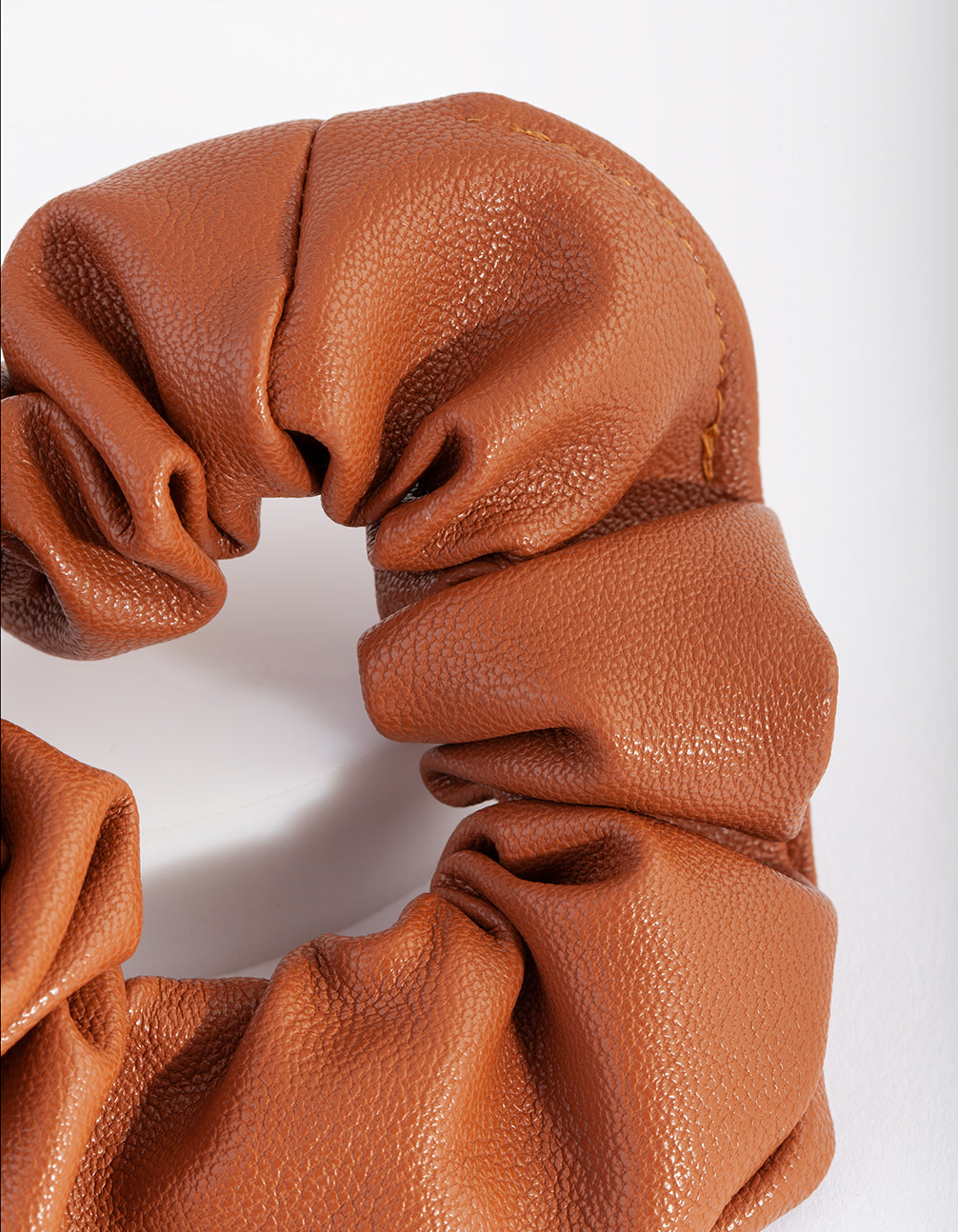 Tan PU Scrunchie