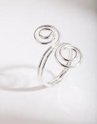 Silver Double End Swirl Ring - link has visual effect only