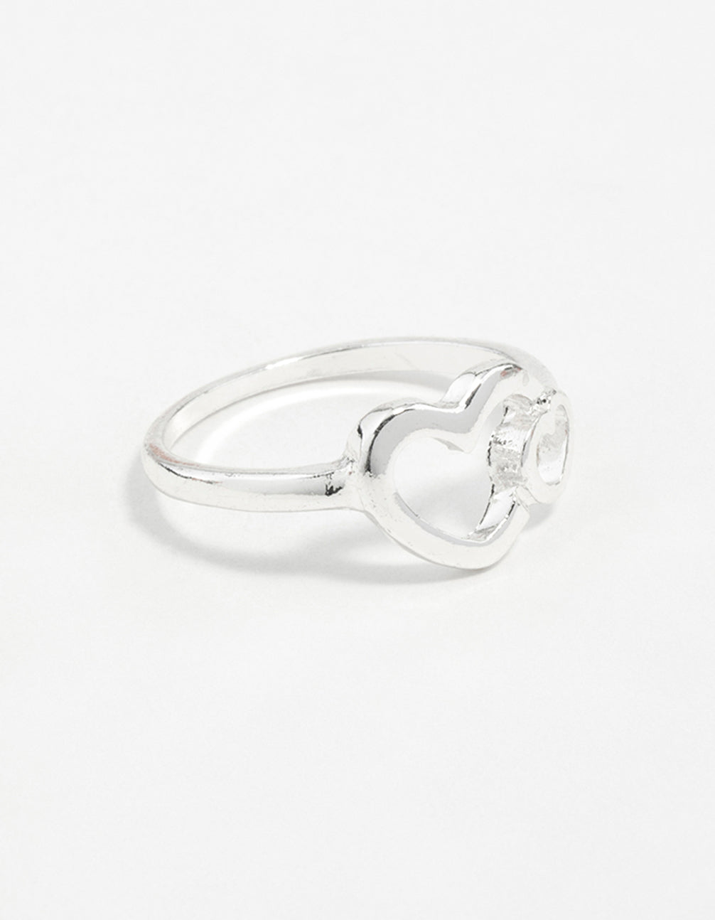Silver Double Heart Ring