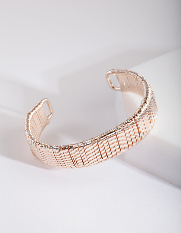 Rose Gold Wire Cuff Bracelet
