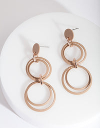 Pink Multi Circle Drop Earrings - link has visual effect only
