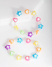 Colourful Heart and Star Bracelet Pack - link has visual effect only