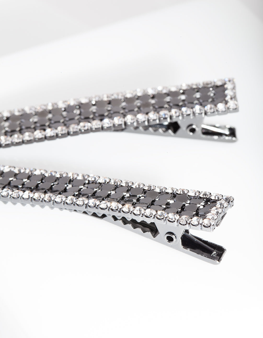 Gunmetal Glow Mesh Hair Clips Pack