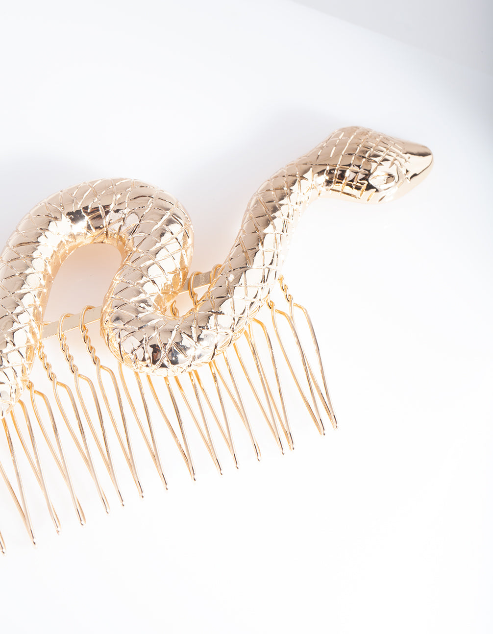 Gold Snake Hair Comb