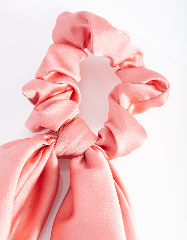 Blush Satin Scarf Scrunchie