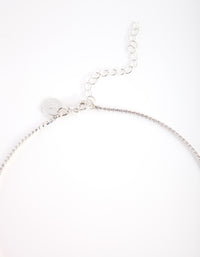 Cubic Zirconia Silver Y-Neck Necklace - link has visual effect only