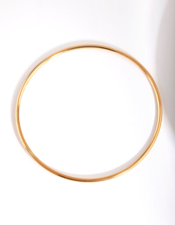 Gold Plated 2mm Round Bangle