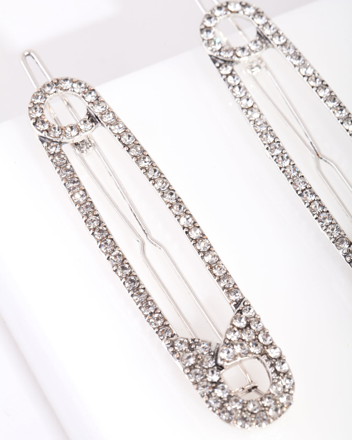 Diamante Safety Pin Hair Clip Pack