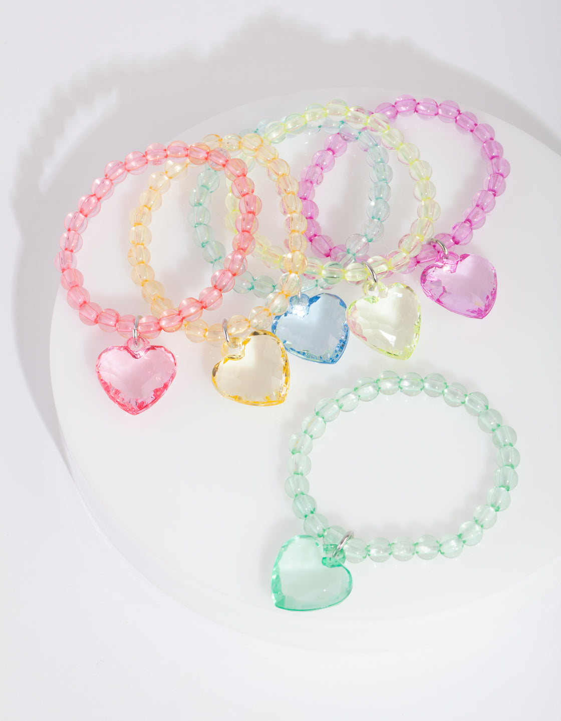 Kids Multicoloured Beaded Heart BF Bracelet Pack