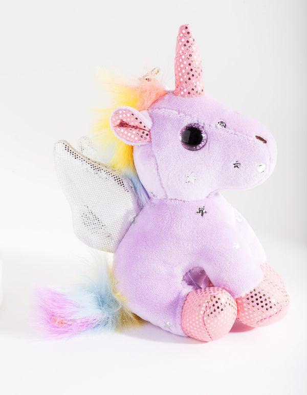 Kids Purple Unicorn Keyring