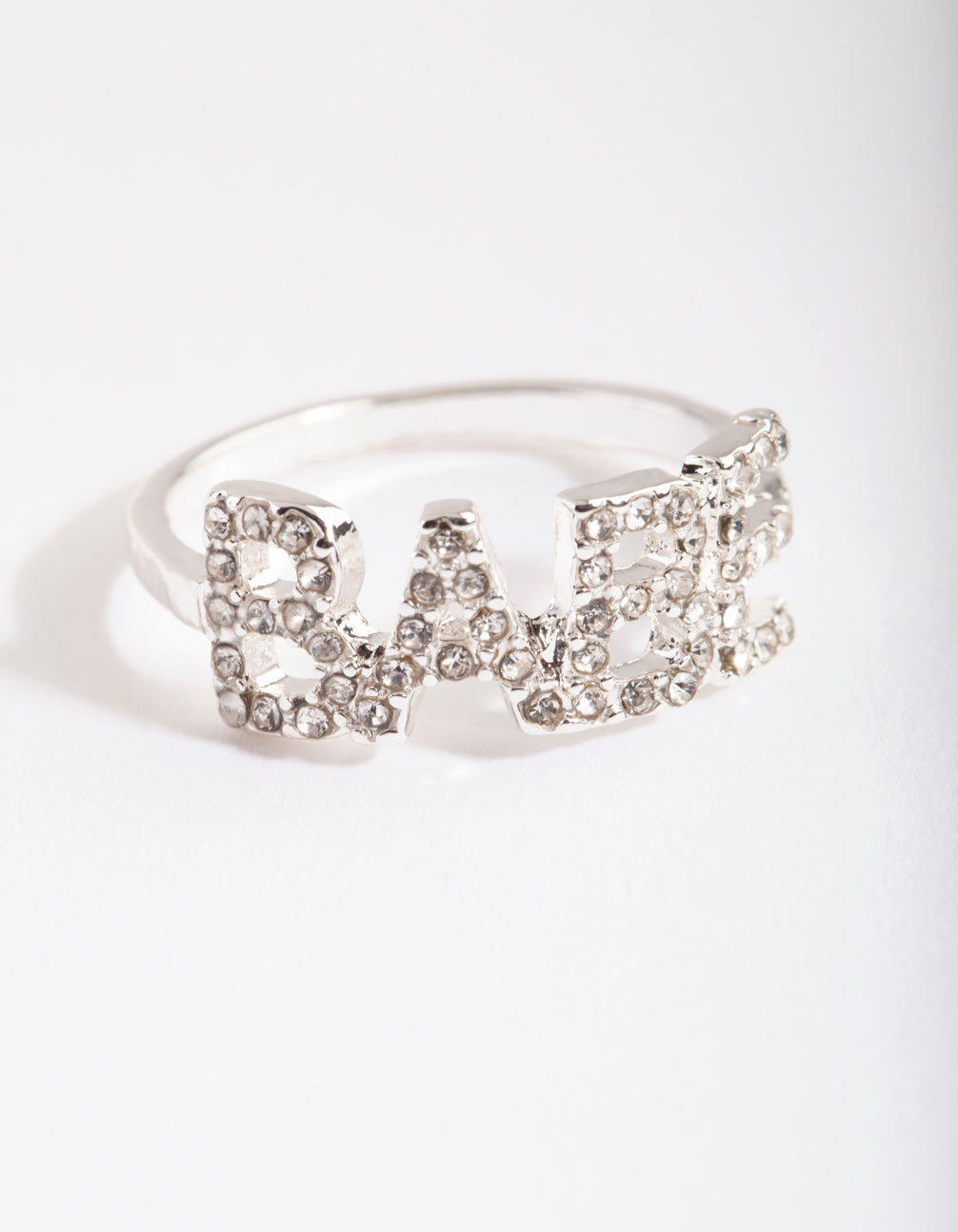 Silver Diamante Babe Ring