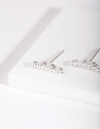 Sterling Silver Diamante Crawler Earrings - link has visual effect only