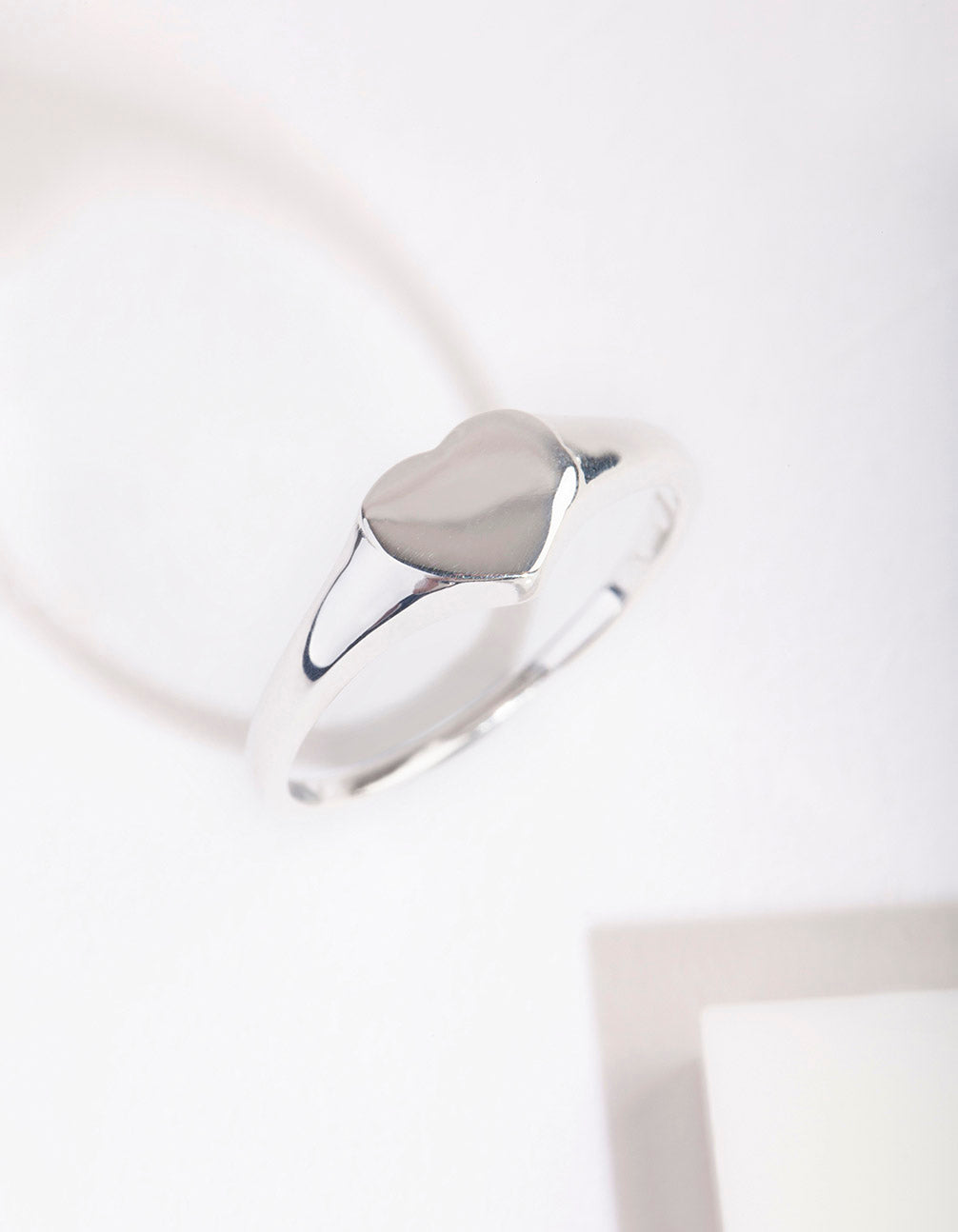 Sterling Silver Heart Signet Ring