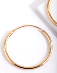 Gold Plated Sterling Silver 20mm Hoop Earrings - link has visual effect only
