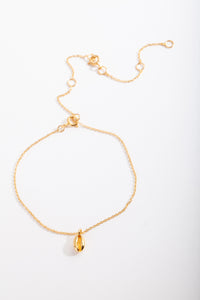 Gold Plated Sterling Silver Shell Bracelet Anklet - link has visual effect only