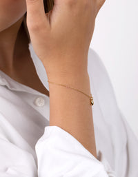 Gold Plated Sterling Silver Shell Bracelet Anklet - link has visual effect only