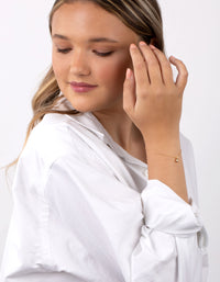 Gold Plated Sterling Silver Shell Bracelet Anklet - link has visual effect only