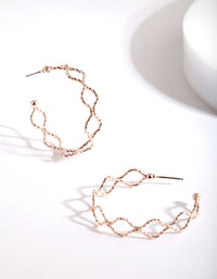 Rose Gold Hoop Earrings - link has visual effect only