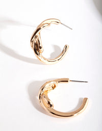 Gold Large Knot Hoop Earrings - link has visual effect only
