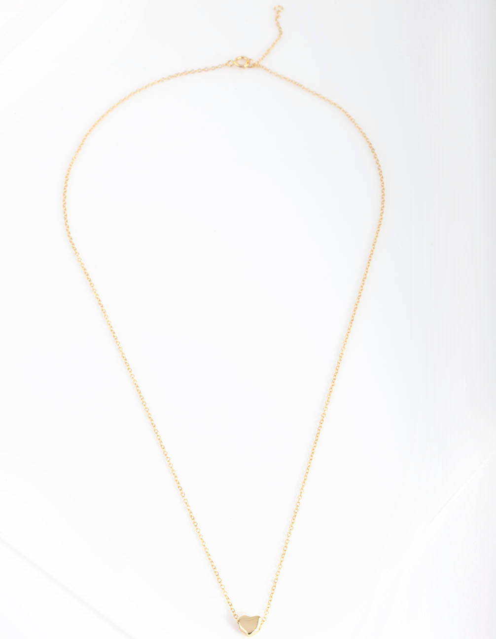 Gold Plated Sterling Silver Micro Heart Necklace