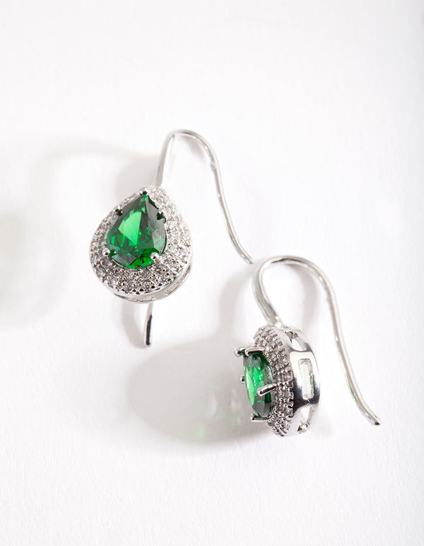 Emerald Pear Drop Earrings