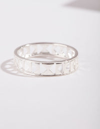 Sterling Silver Geometric Cutout Ring - link has visual effect only