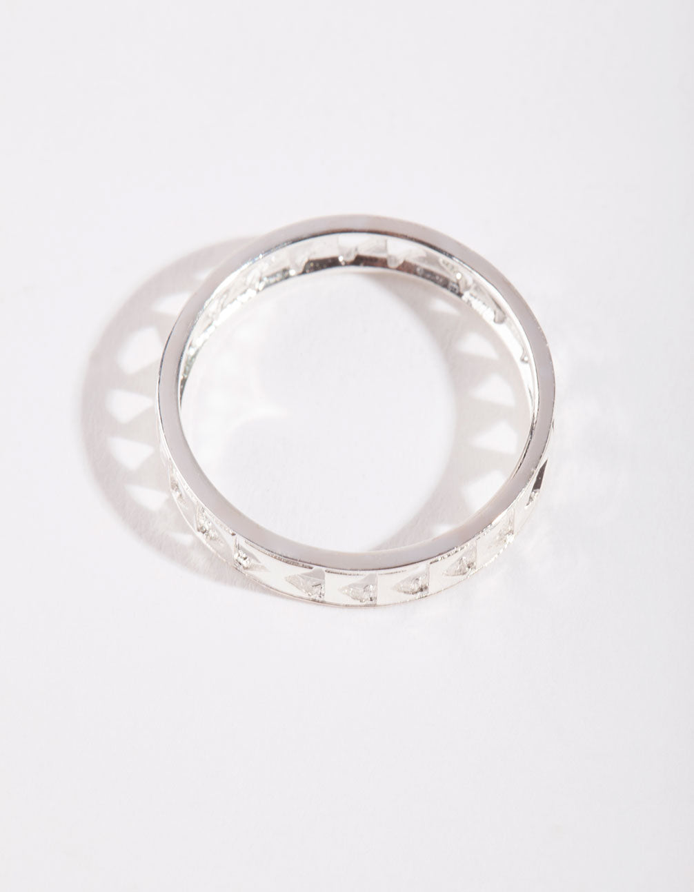 Sterling Silver Geometric Cutout Ring