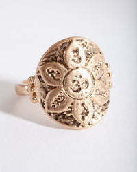 Gold Yogi Disc Ring - link has visual effect only