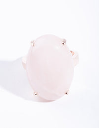Rose Gold Semi Precious Oval Ring - link has visual effect only