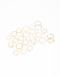 Gold Textured Synthetic Opal Ring 24-Pack - link has visual effect only
