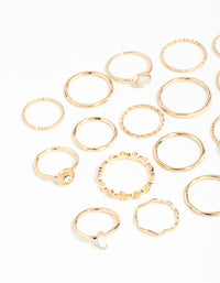Gold Textured Synthetic Opal Ring 24-Pack - link has visual effect only
