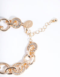 Green Stone Diamante Cupchain Cuff Bracelet - link has visual effect only