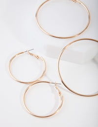 Gold Mixed Hoop Earring Pack - link has visual effect only