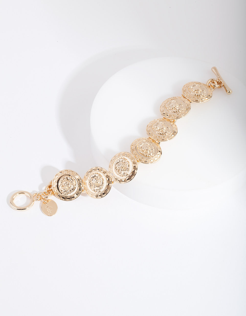 Gold Medusa Medallion Bracelet