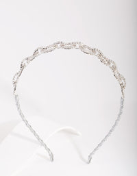 Silver Diamante Chain Link Headband - link has visual effect only