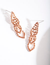 Rose Gold Mini Graduating Loop Cupchain Earrings - link has visual effect only