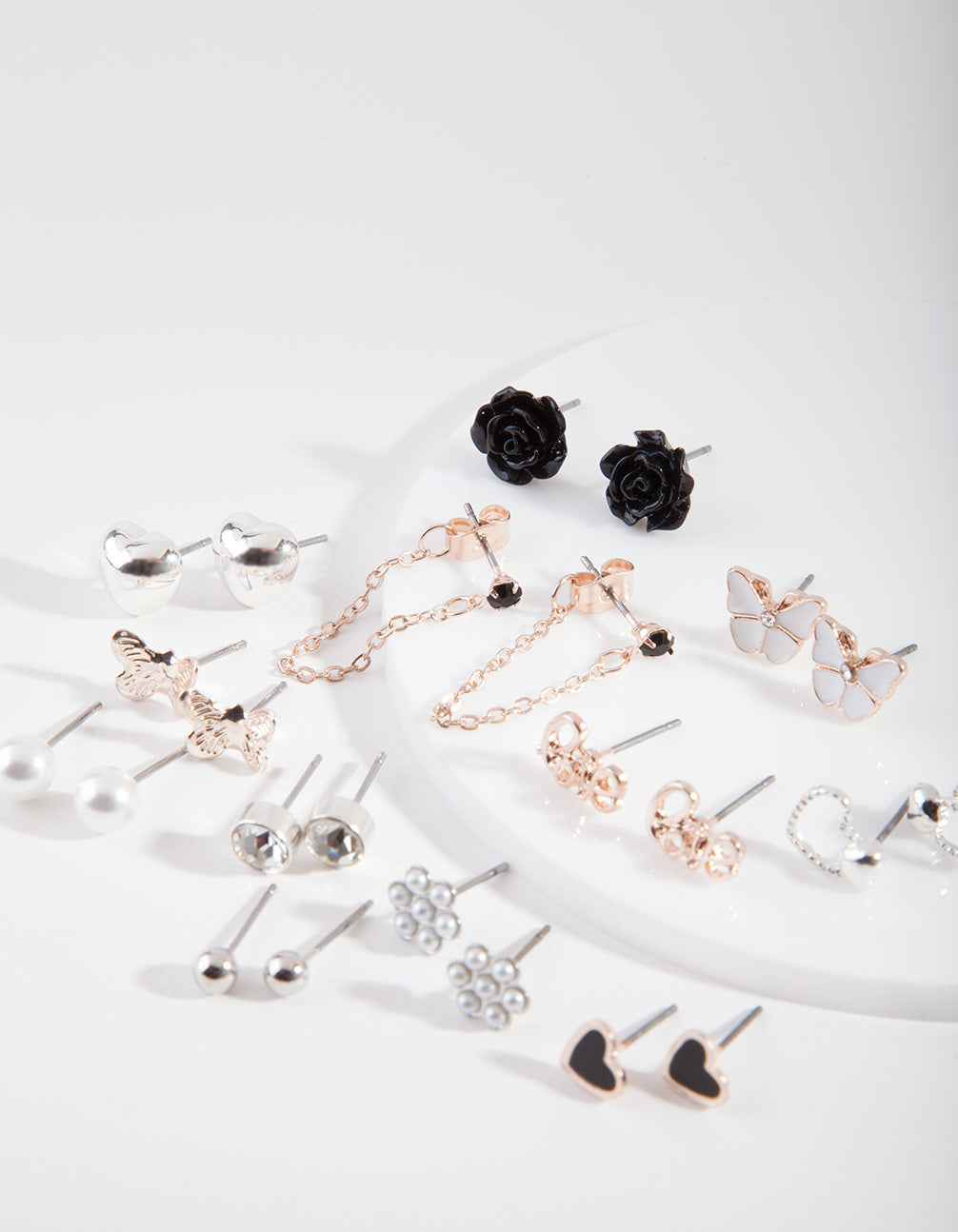 Mixed Metal Femme Diamante Earring 12-Pack