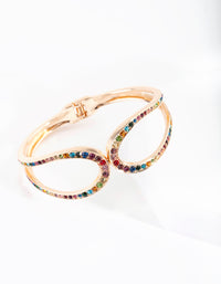 Gold Loop Rainbow Diamante Bracelet - link has visual effect only