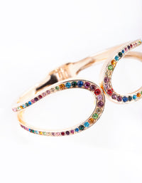 Gold Loop Rainbow Diamante Bracelet - link has visual effect only