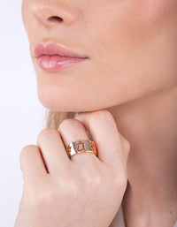 Gold Cut Out Chakra Band Ring - link has visual effect only