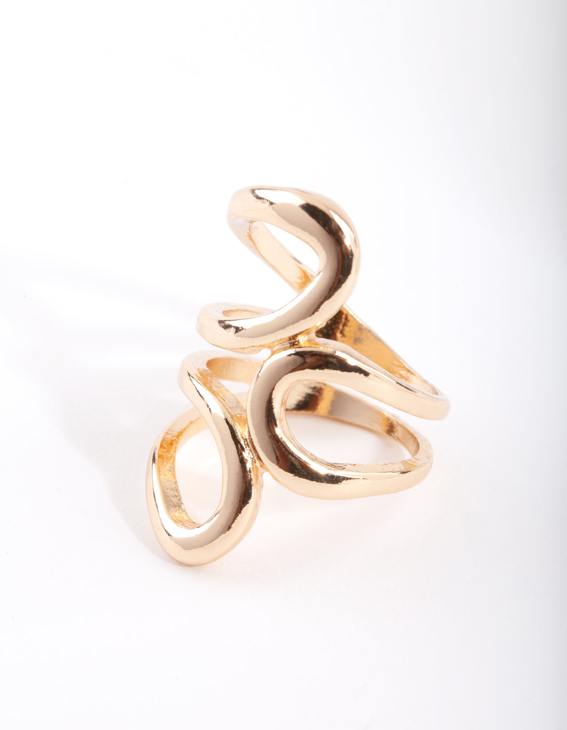 Gold Open Swirl Ring