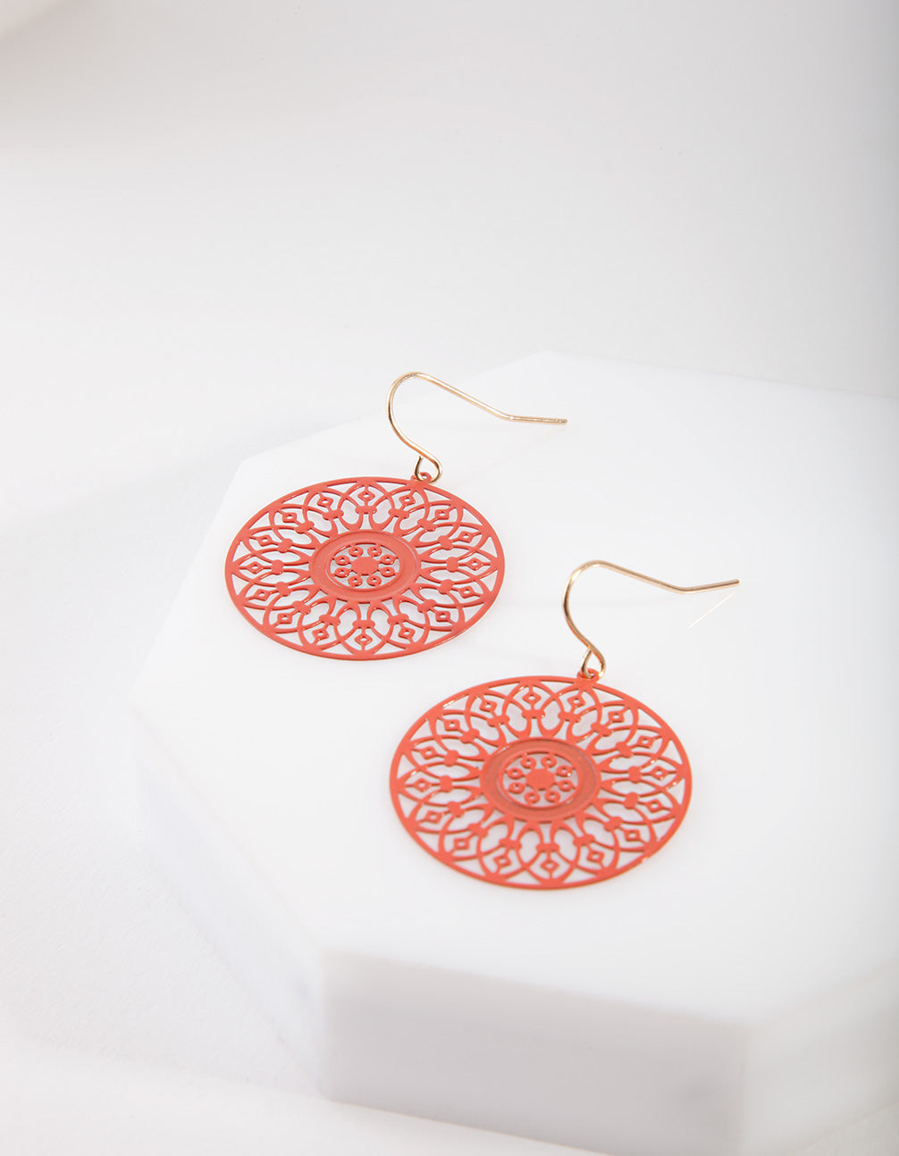 Gold Filigree Drop Earrings
